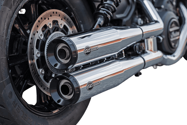 S&S CYCLE 1811-4518 Grand National Slip-On Mufflers - Chrome - Race Only — image 3 of 6