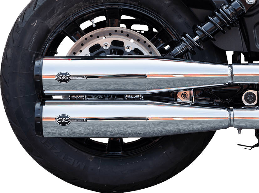 S&S CYCLE 1811-4518 Grand National Slip-On Mufflers - Chrome - Race Only — image 4 of 6