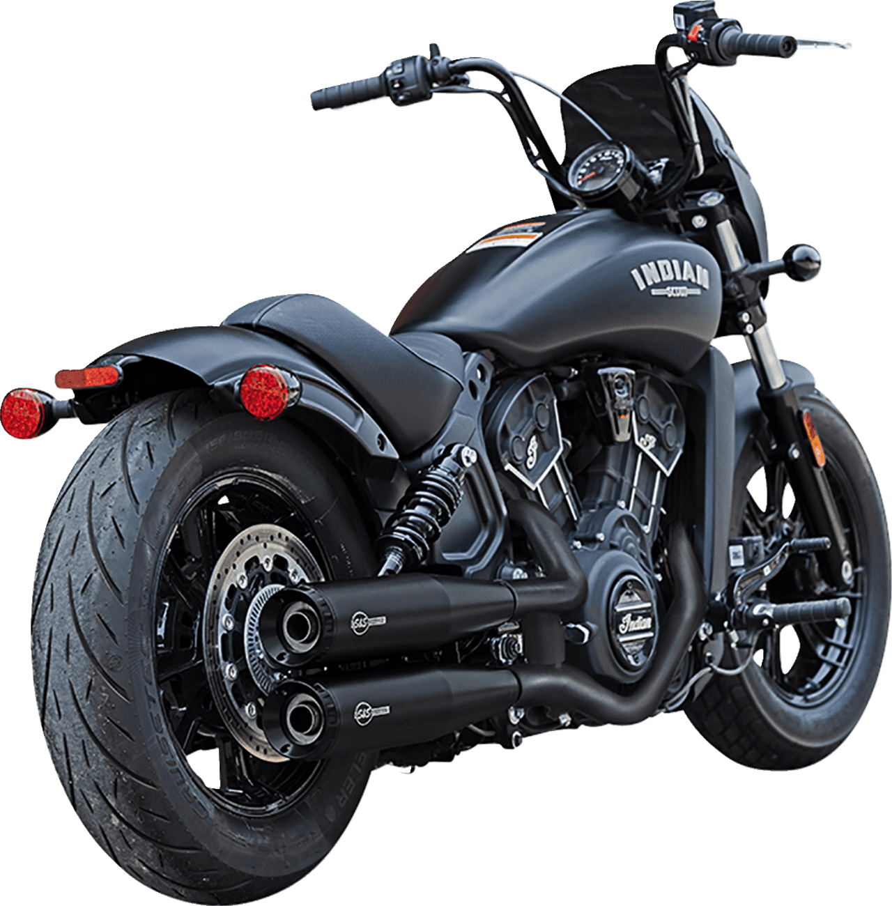 S&S CYCLE 1811-4519 Grand National Slip-On Mufflers - Black - 50-State