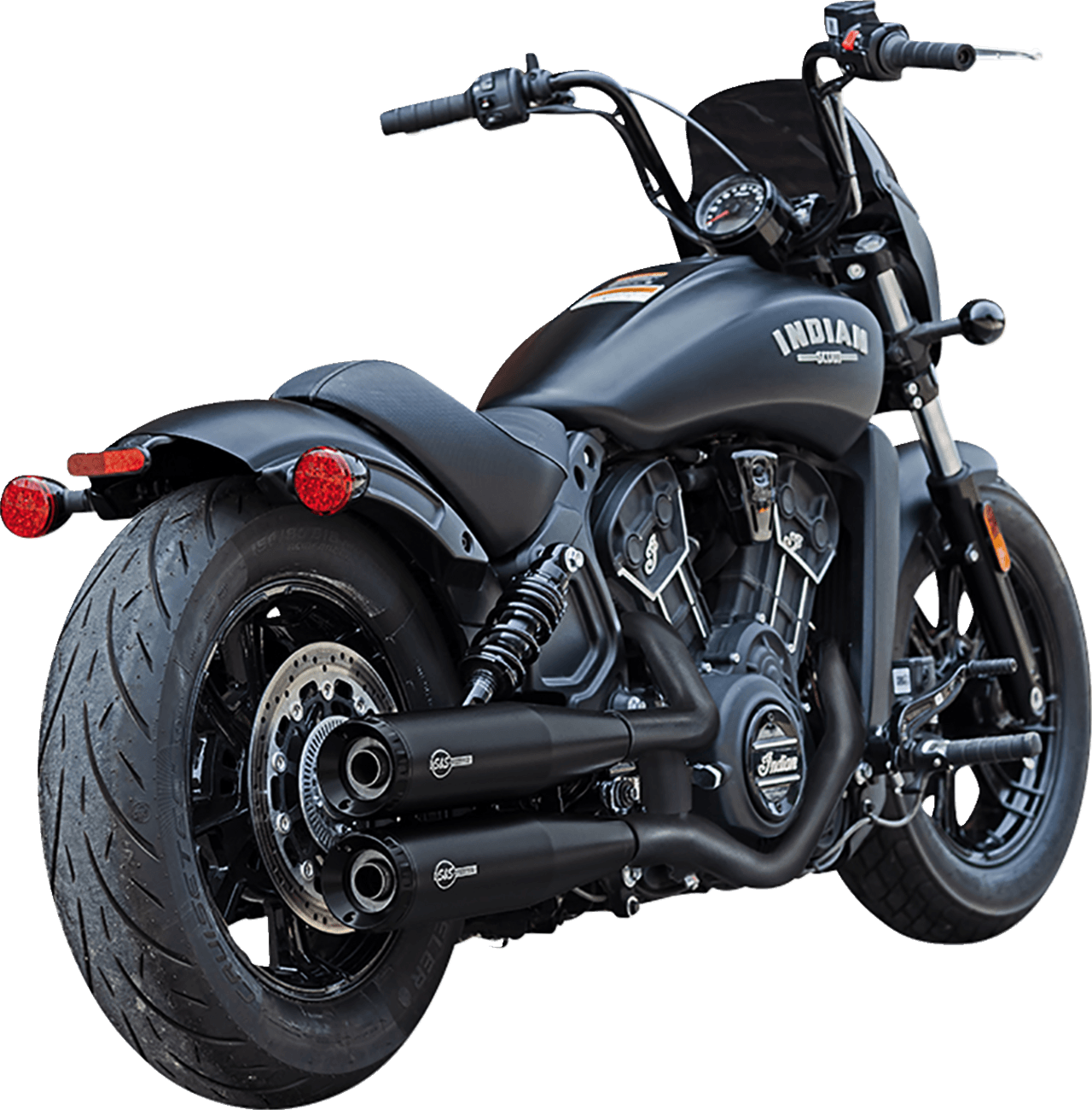 S&S CYCLE 1811-4519 Grand National Slip-On Mufflers - Black - 50-State