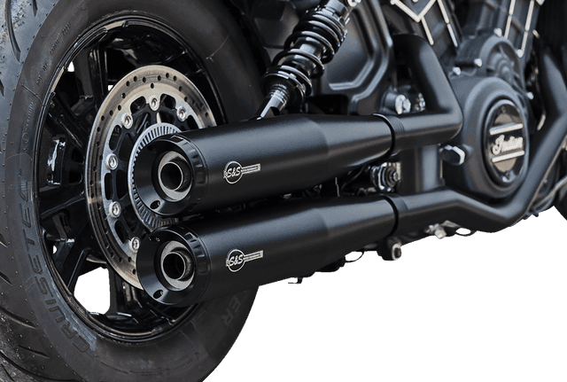 S&S CYCLE 1811-4520 Grand National Slip-On Mufflers - Black - Race Only — image 3 of 6