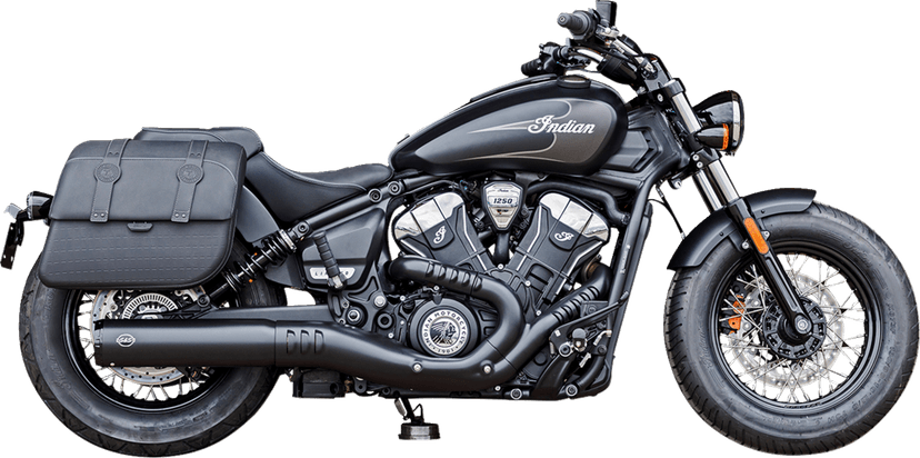 S&S CYCLE 1811-4677 Grand National Slip-On Mufflers - Black - 50-State — image 1 of 3