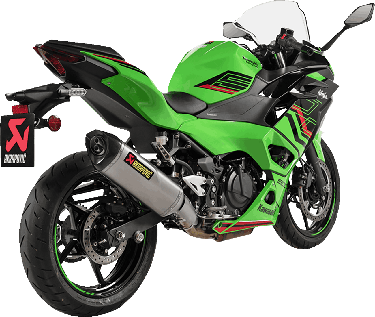 AKRAPOVIC 1811-4687 Slip-On Line Muffler - Titanium - Ninja 500/Z500