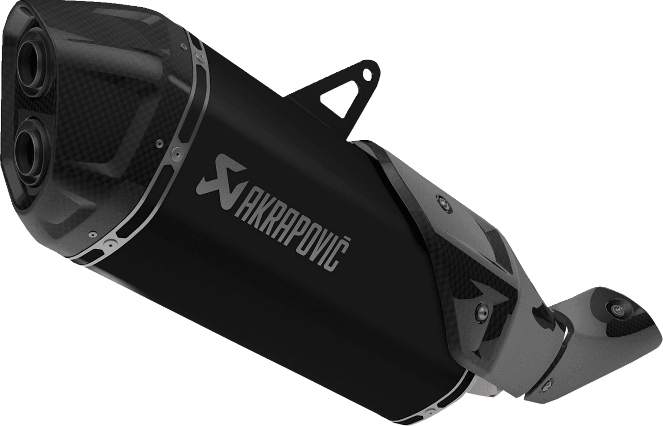 AKRAPOVIC 1811-4710 Slip-On Line Muffler - Titanium - CRF1100L - Black