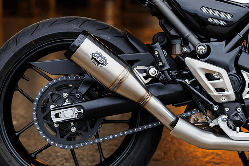 S&S CYCLE 1811-4786 Grand National Slip-On Muffler - Stainless Steel - Speed 400 & Scrambler 400 — image 3 of 4