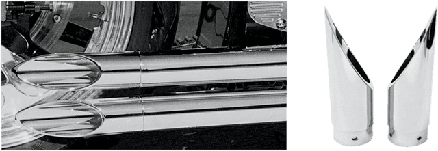 BARON 1812-0169 Family Jewel Exhaust Tip - Chrome - Xtreme Slash — image 3 of 3