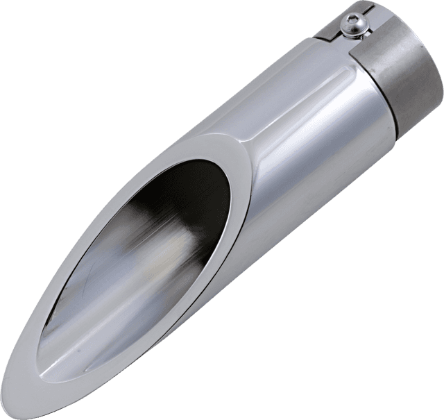 BARON 1812-0169 Family Jewel Exhaust Tip - Chrome - Xtreme Slash — image 1 of 3
