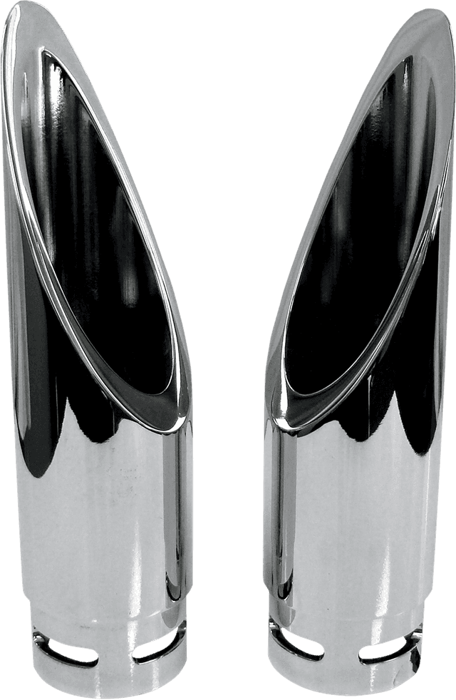 BARON 1812-0169 Family Jewel Exhaust Tip - Chrome - Xtreme Slash — image 2 of 3