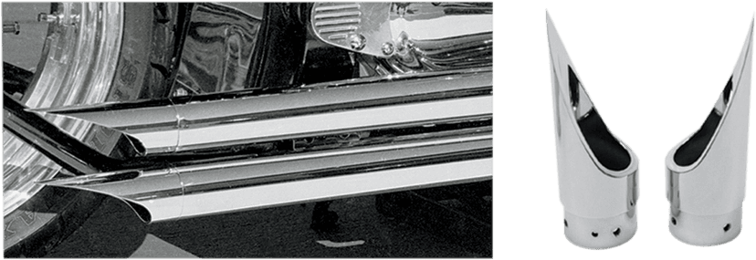BARON 1812-0170 Family Jewel Exhaust Tip - Chrome - Scalloped — image 3 of 3