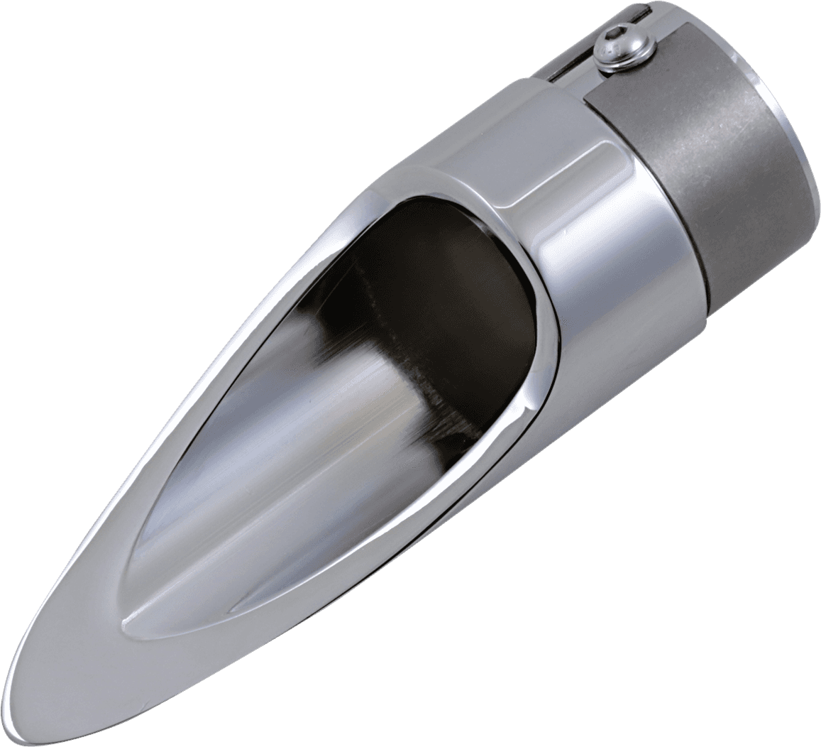 BARON 1812-0170 Family Jewel Exhaust Tip - Chrome - Scalloped