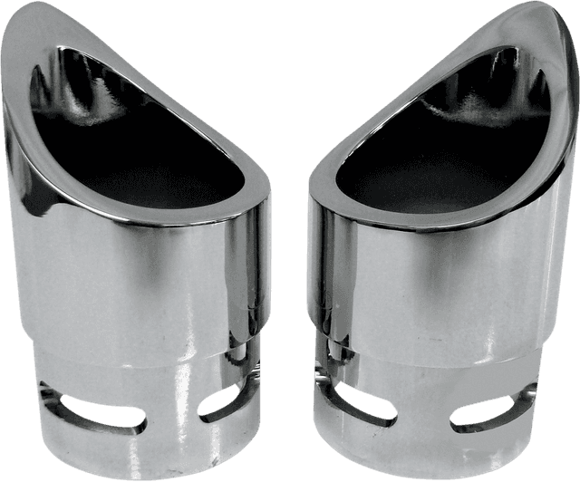 BARON 1812-0171 Family Jewel Exhaust Tip - Chrome - Mini Scalloped — image 2 of 3