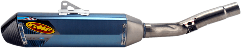 FMF 1821-1222 Factory 4.1 RCT Slip-On Muffler - Blue Anodized Titanium with Carbon Fiber End Cap - KX250F