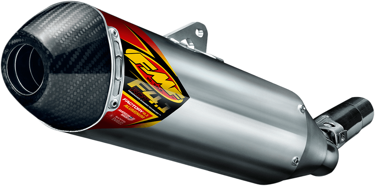 FMF 1821-1633 Factory 4.1 RCT Slip-On Muffler - Stainless Steel with Carbon Fiber End Cap - FE 250/350