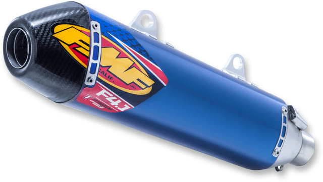 FMF 1821-1698 Factory 4.1 RCT Slip-On Muffler - Blue Anodized Titanium with Carbon Fiber End Cap - SX-F/XC-F/SX-F