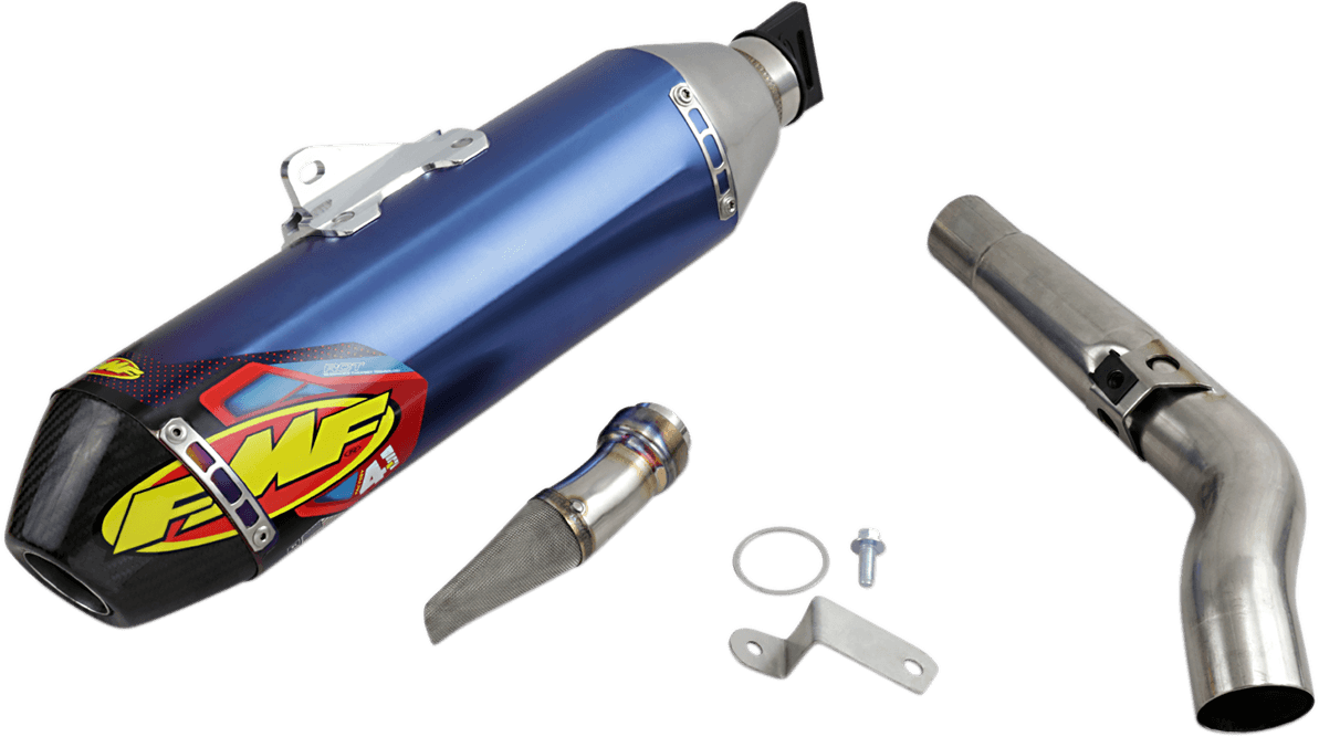 FMF 1821-1890 Factory 4.1 RCT Slip-On Muffler - Blue Anodized Titanium with Carbon Fiber End Cap - KX450F/X