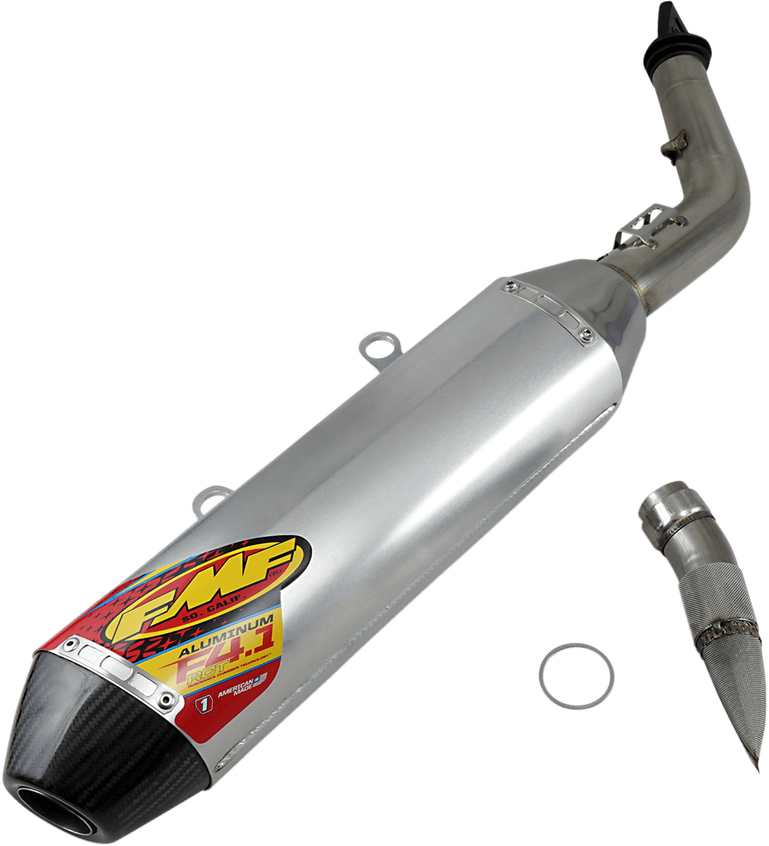 FMF 1821-1920 Factory 4.1 RCT Slip-On Muffler - Stainless Steel/Aluminum with Carbon Fiber End Cap - EX/MC
