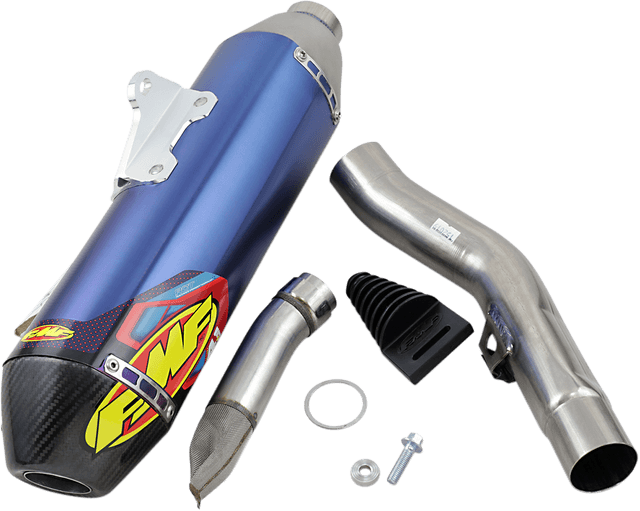 FMF 1821-1959 Factory 4.1 RCT Slip-On Muffler - Blue Anodized Titanium with Carbon Fiber End Cap - RM-Z 250