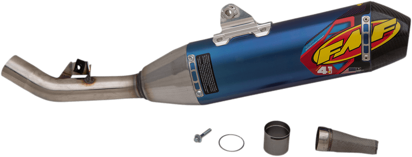 FMF 1821-1978 Factory 4.1 RCT Slip-On Muffler - Anodized Titanium with Carbon Fiber End Cap - CRF450X