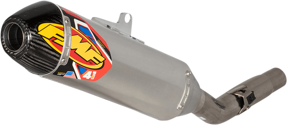 FMF 1821-2043 Factory 4.1 RCT Slip-On Muffler - Stainless Steel with Carbon Fiber End Cap - CRF450R/RX