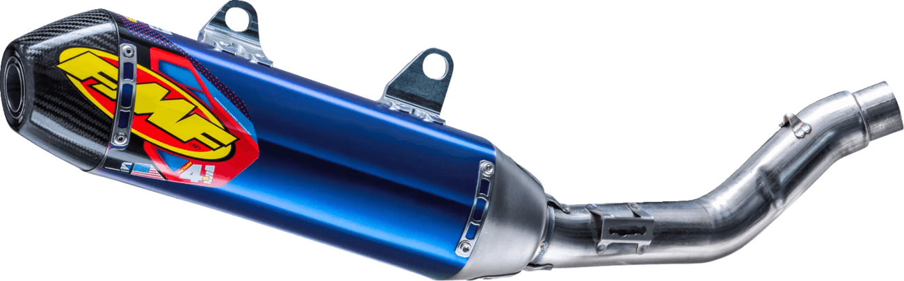FMF 1821-2160 Factory 4.1 RCT Slip-On Muffler with Carbon Cap - Titanium Anodized - TF 250-X