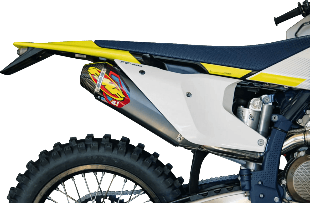 FMF 1821-2163 Factory 4.1 RCT Slip-On Muffler - Stainless Steel/Aluminum with Carbon Fiber End Cap - KX250F