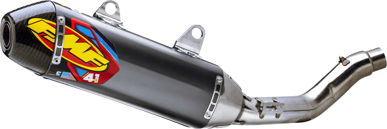 FMF 1821-2182 Factory 4.1 RCT Slip-On Muffler - Stainless Steel/Aluminum with Carbon Fiber End Cap - CRF250R/RX
