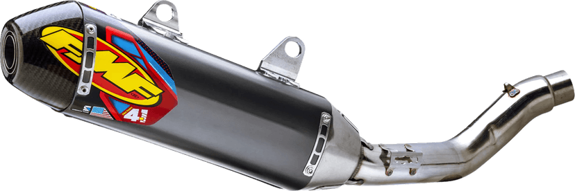 FMF 1821-2182 Factory 4.1 RCT Slip-On Muffler - Stainless Steel/Aluminum with Carbon Fiber End Cap - CRF250R/RX