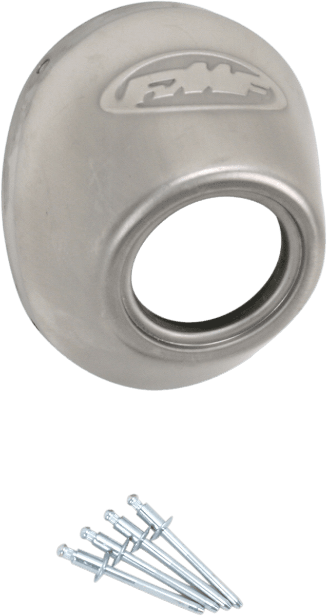 FMF 1860-0500 Replacement Rear Cone Cap - Stainless Steel - Straight Cut - Powercore 4/Q4