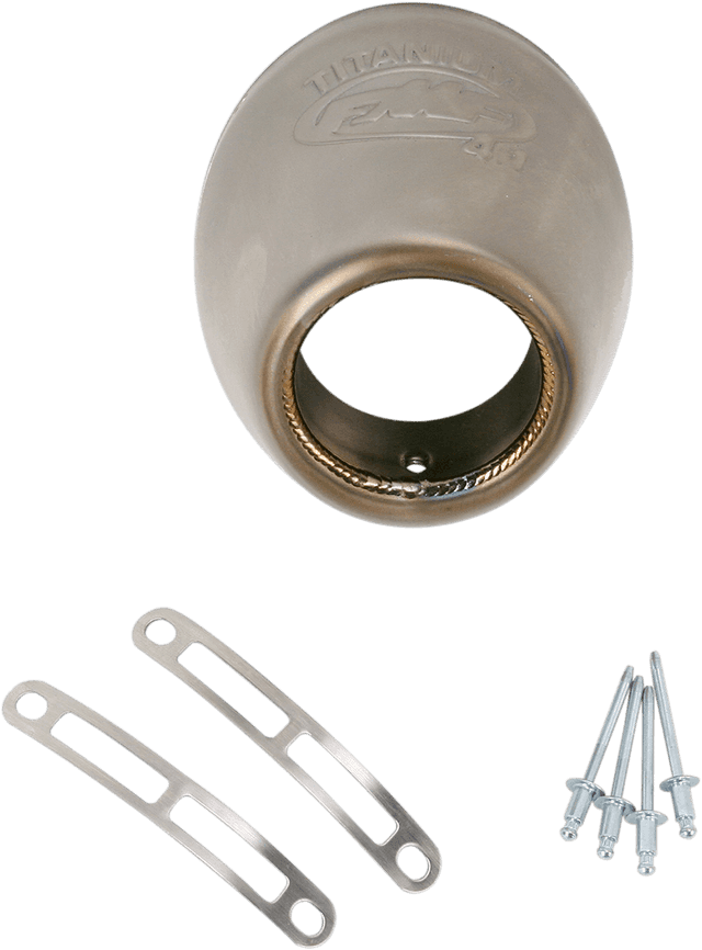 FMF 1860-0503 Replacement Rear Cone Cap - Titanium - Factory 4.1
