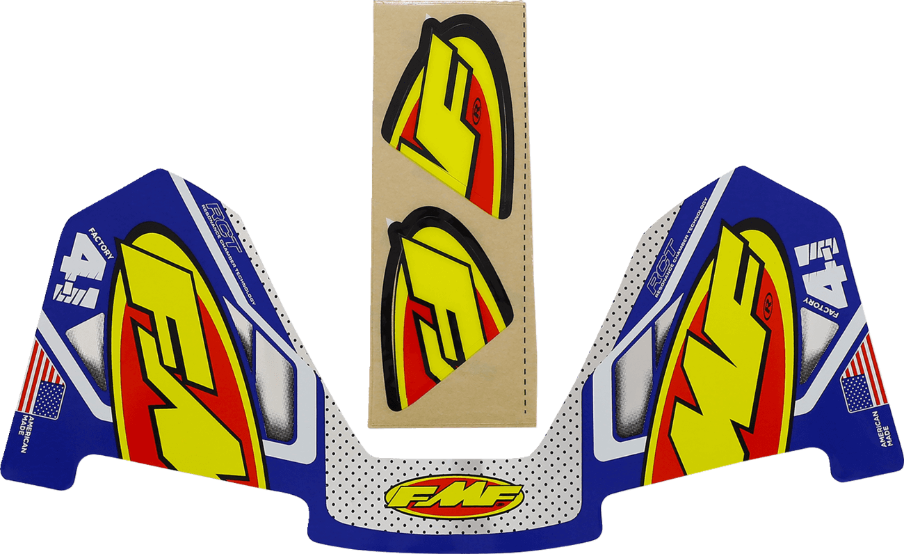 FMF 1860-2112 Exhaust Replacement Decal - Colorways 4.1 Blue