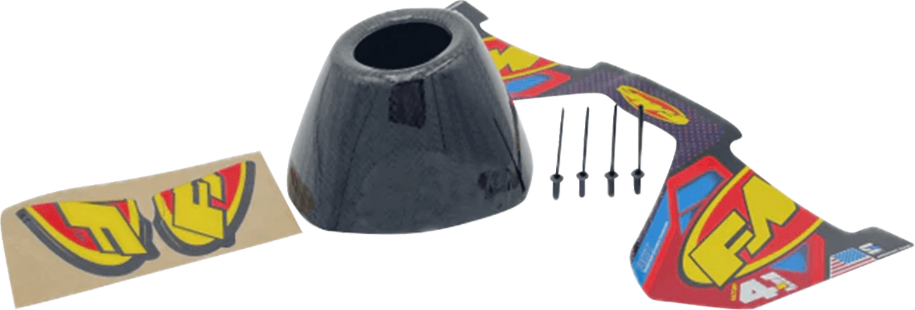 FMF 1860-2520 End Cap Replacement Kit - Carbon - RCT External - Black