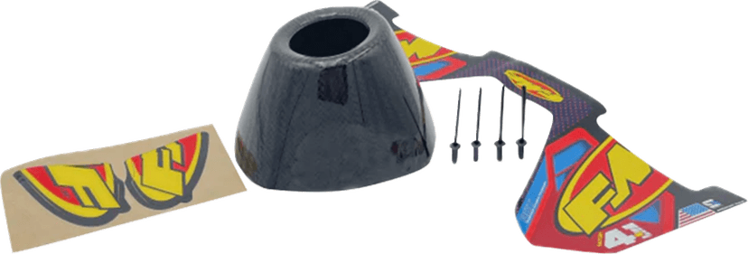FMF 1860-2520 End Cap Replacement Kit - Carbon - RCT External - Black