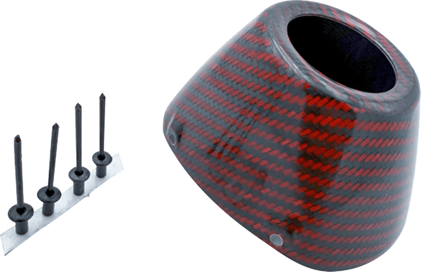 FMF 1860-2522 End Cap Replacement Kit - Carbon - RCT External - Red