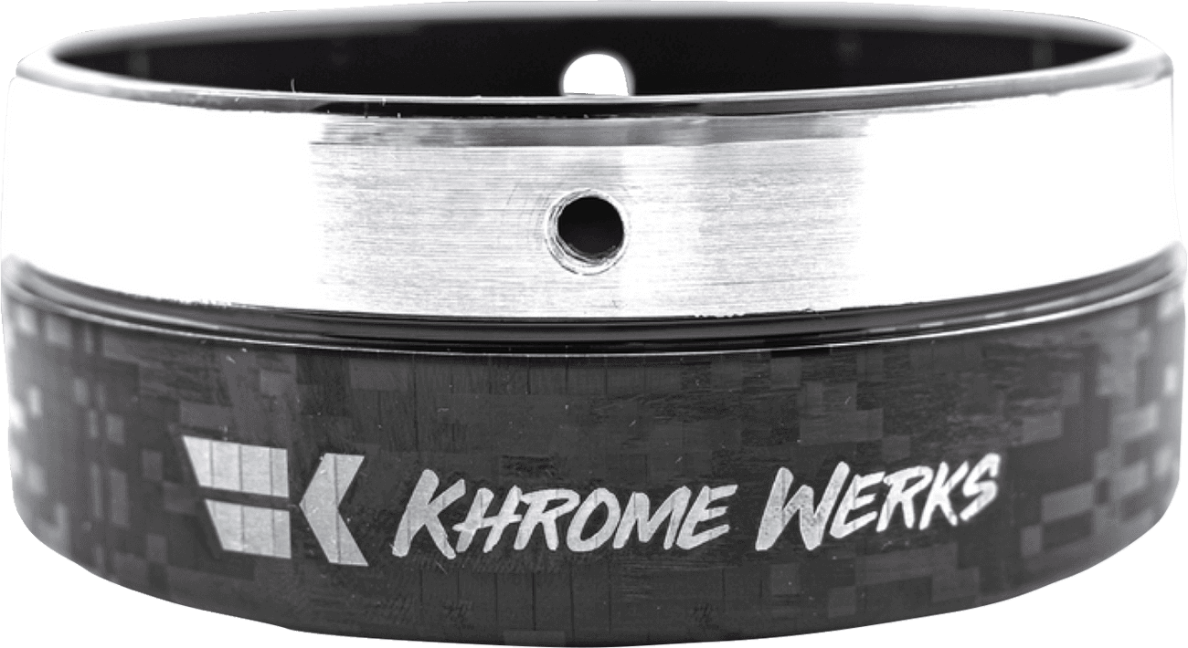 KHROME WERKS 1860-2573 Exhaust End Cap - Billet Cut Tip - Carbon - 4-1/2"