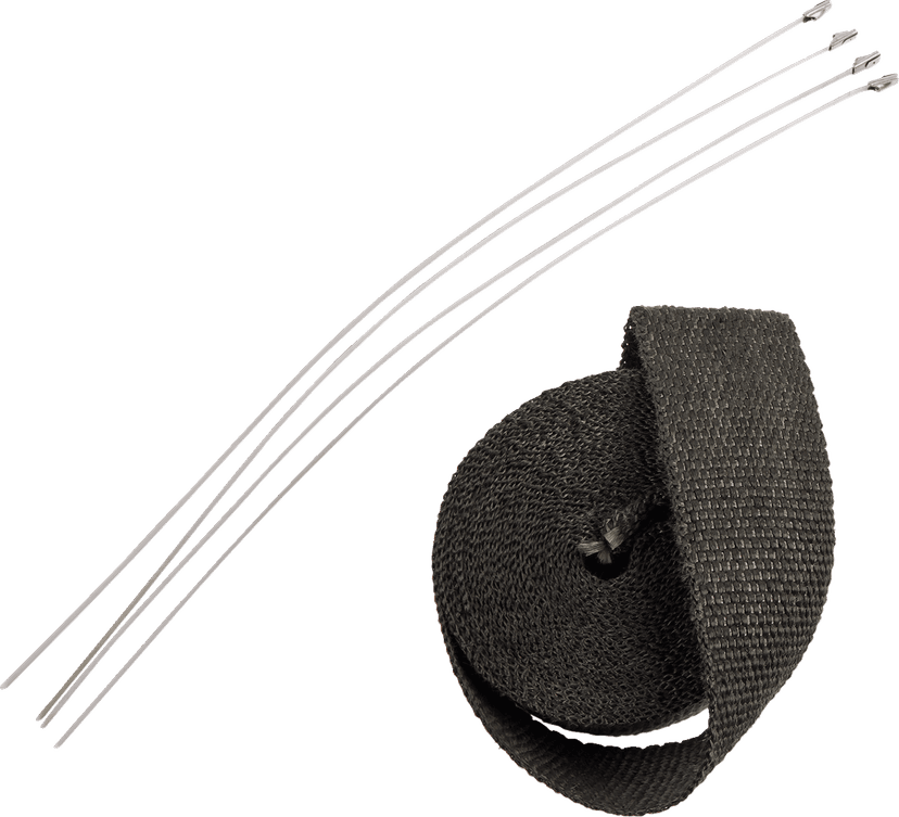 DRAG SPECIALTIES 1861-0669 Exhaust Heat Wrap Kit with Ties - Black - 2" x 25' — image 1 of 4
