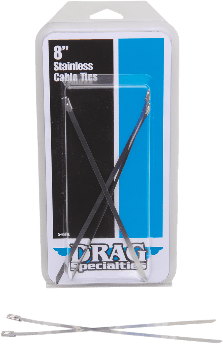 DRAG SPECIALTIES 1861-0671 Cable Tie - Stainless Steel - 8"