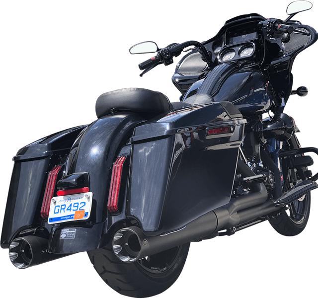 S&S CYCLE 1861-1391 Shadow Muffler Kit - Black - '09-'16 FL