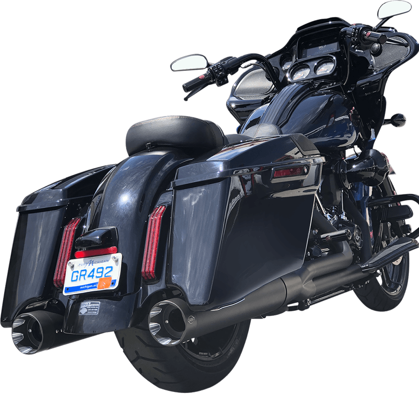 S&S CYCLE 1861-1391 Shadow Muffler Kit - Black - '09-'16 FL