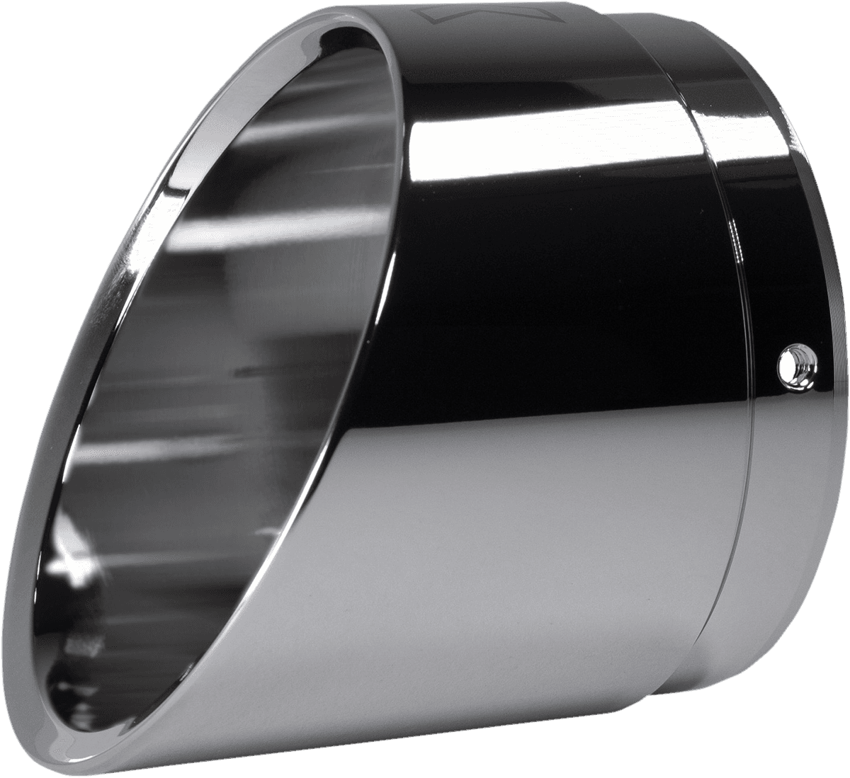 KHROME WERKS 1861-1537 End Cap - Edge/Slash-Cut - Chrome - 4-1/2"