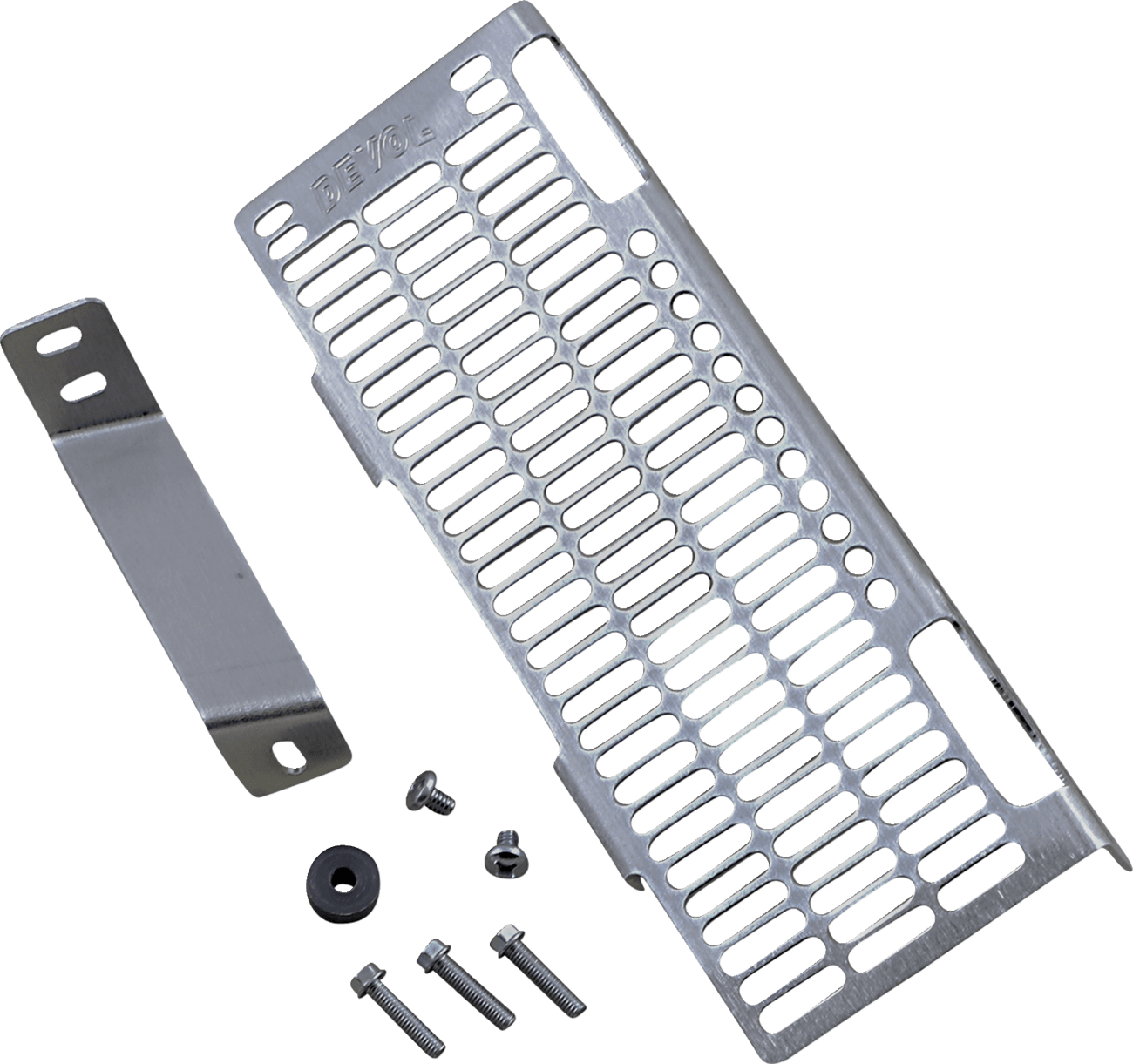 DEVOL 1901-0843 Radiator Guard - Brushed Aluminum - Suzuki