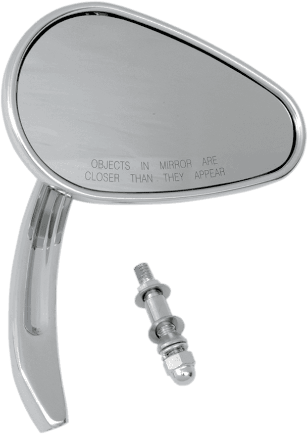 DRAG SPECIALTIES 1901-1900 Mirror - Side View - Teardrop - Chrome - Right — image 2 of 2