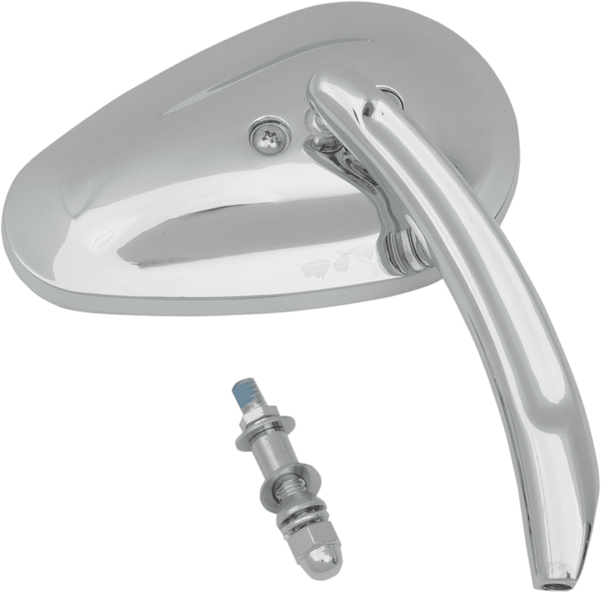 DRAG SPECIALTIES 1901-1900 Mirror - Side View - Teardrop - Chrome - Right