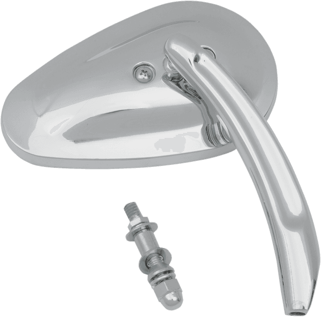 DRAG SPECIALTIES 1901-1900 Mirror - Side View - Teardrop - Chrome - Right — image 1 of 2