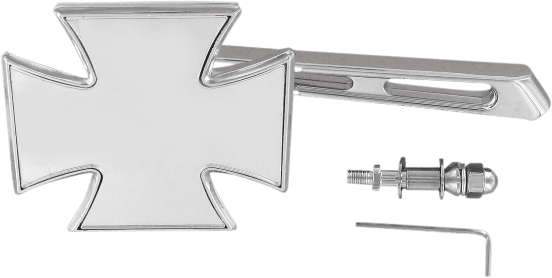 DRAG SPECIALTIES 1901-6009 Mirror - Side View - Maltese - Chrome - Air-Glide Stem - Each