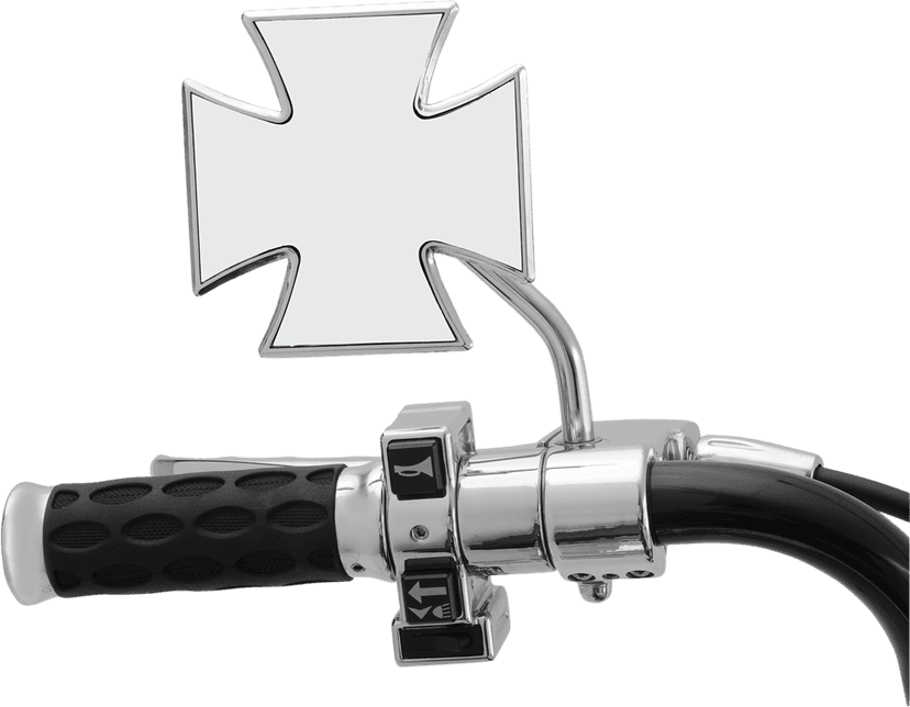 DRAG SPECIALTIES 1901-6060 Mirror - Side View - Maltese - Chrome - Round Stem - Each — image 2 of 3