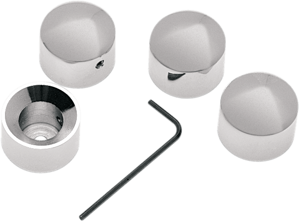 DRAG SPECIALTIES 1902-0409 Head Bolt Covers - Chrome