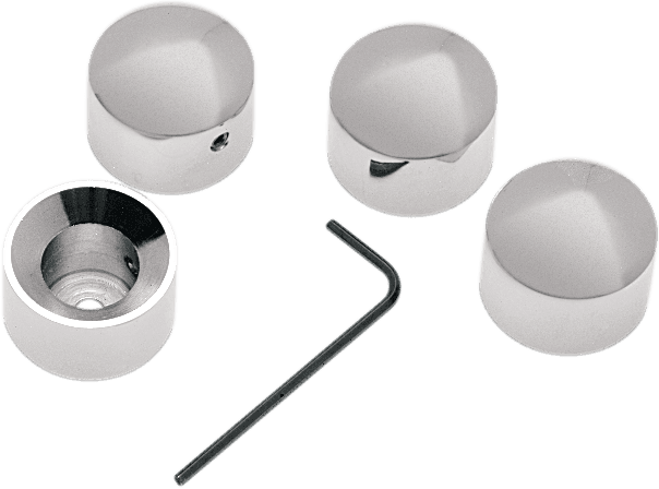 DRAG SPECIALTIES 1902-0409 Head Bolt Covers - Chrome — image 1 of 2