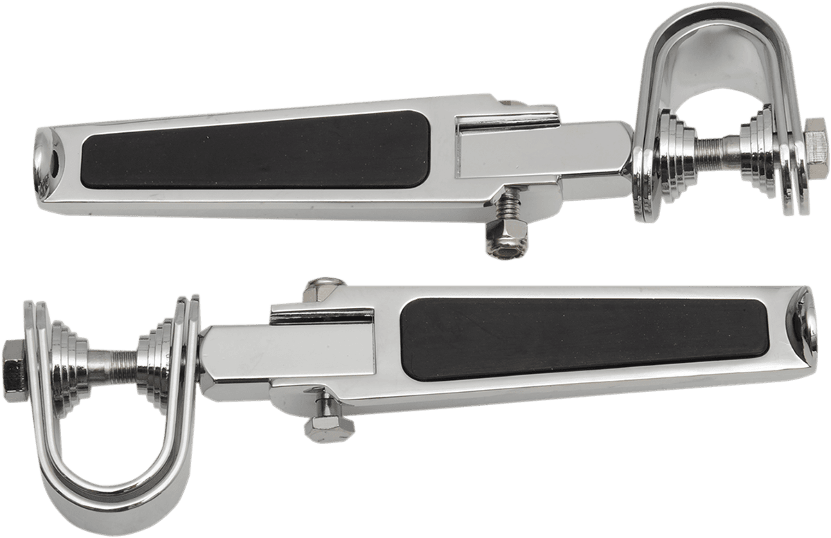 DRAG SPECIALTIES 1904-1764 U-Clamp Foot Pegs - Rubber Inlay