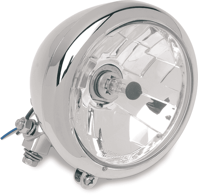 DRAG SPECIALTIES 2001-0097 5-3/4" Head Light - Clear Lens - Chrome