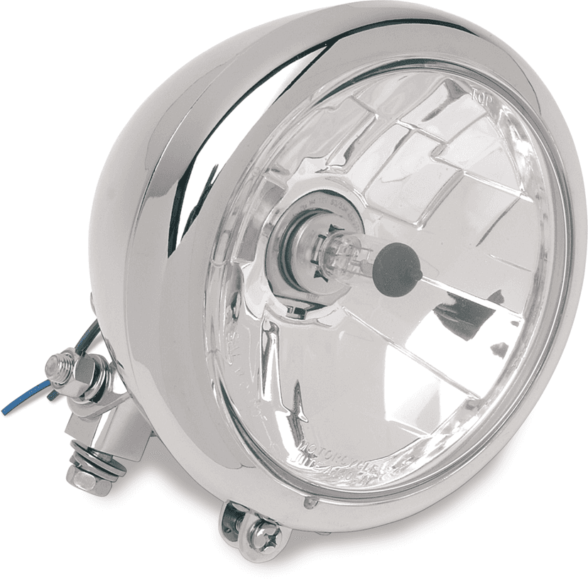 DRAG SPECIALTIES 2001-0097 5-3/4" Head Light - Clear Lens - Chrome